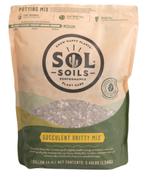Sol Soils® Succulent Gritty Mix, 1 Gallon Bag - 6 per case - Potting Mix, Compost & Amendments